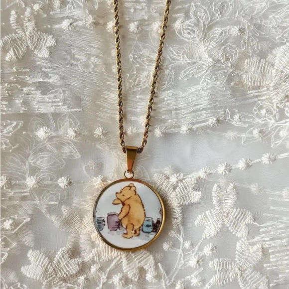 Arista Jewelry Jewelry - Classic Winnie the Pooh Necklace | Broken China Jewelry